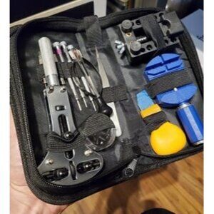 New Watch Repair Kit + Watch Press, Watches Band Link Pin Set with Carrying Case